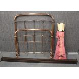 A copperised metal framed Next 'Shoreditch' single bed, H. 114cm.