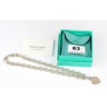 A 925 necklace with gift pouch and box, L. 40cm