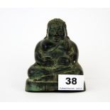 An Oriental cast bronze figure of a seated Buddha, H. 11cm.