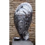 Michael Johnson, "Mussel sculpture maquette", stainless steel and bronze sculpture, 2018, approx.