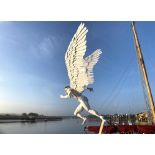 Brendan Rawlings, "Angel of the South", driftwood sculpture, 2020, 12ft x 7ft x 6ft. As featured