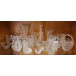 A large quantity of Edinburgh, Royal Doulton and other cut crystal items.