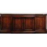 A fine hand made reproduction Georgian style mahogany sideboard by G & T Woodcrafts LTD., matching