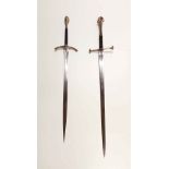 Two 'Lord of the rings' replica swords, largest 135cm.
