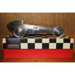 A Mille Miglia aluminium model racing car, L. 36cm.