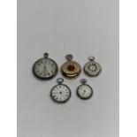 A group of silver (2) and other pocket watches.