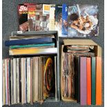 An extensive quantity of LP and single records.