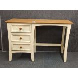 A contemporary paint finish farmhouse style desk, 77cm x 115cm x 42cm.