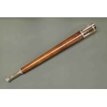 An antique military brass and leather telescope by Ross of London, model no. 26394. closed length,