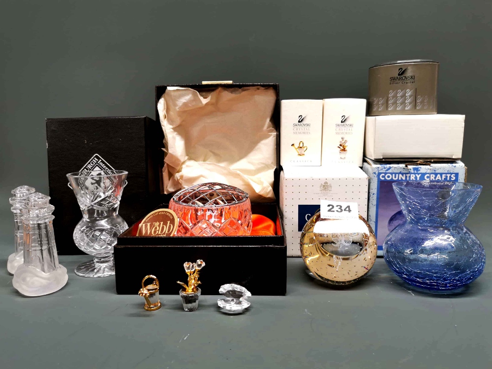 A quantity of Caithness, Edinburgh crystal and other items.