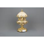 A Faberge inspired Imperial carousel egg by 'The house of Faberge' encrusted with Swarovski crystal,