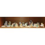 A collection of Pricilla Hillman limited edition teddy bear figures, tallest H. 12cm.