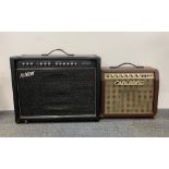 An Ashton GA100 guitar amplifier, together with a Carlsbro amplifier, largest 62 x 50 x 28cm.