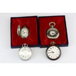 Four mixed pocket watches.