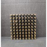 A contemporary design wine rack, 80 x 81cm.