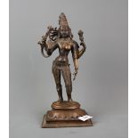An early Indian cast bronze figure of a deity, H. 30cm.
