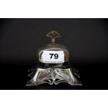 A rare WMF silver plated desk bell (in working order), H. 8.5cm.