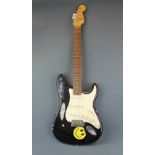 A Squire Strat electric guitar by Fender (Affinity series serial no: CY9806658), L. 98cm. Missing st