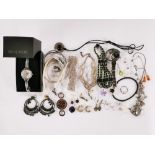 A quantity of mixed jewellery including silver, watches, etc.