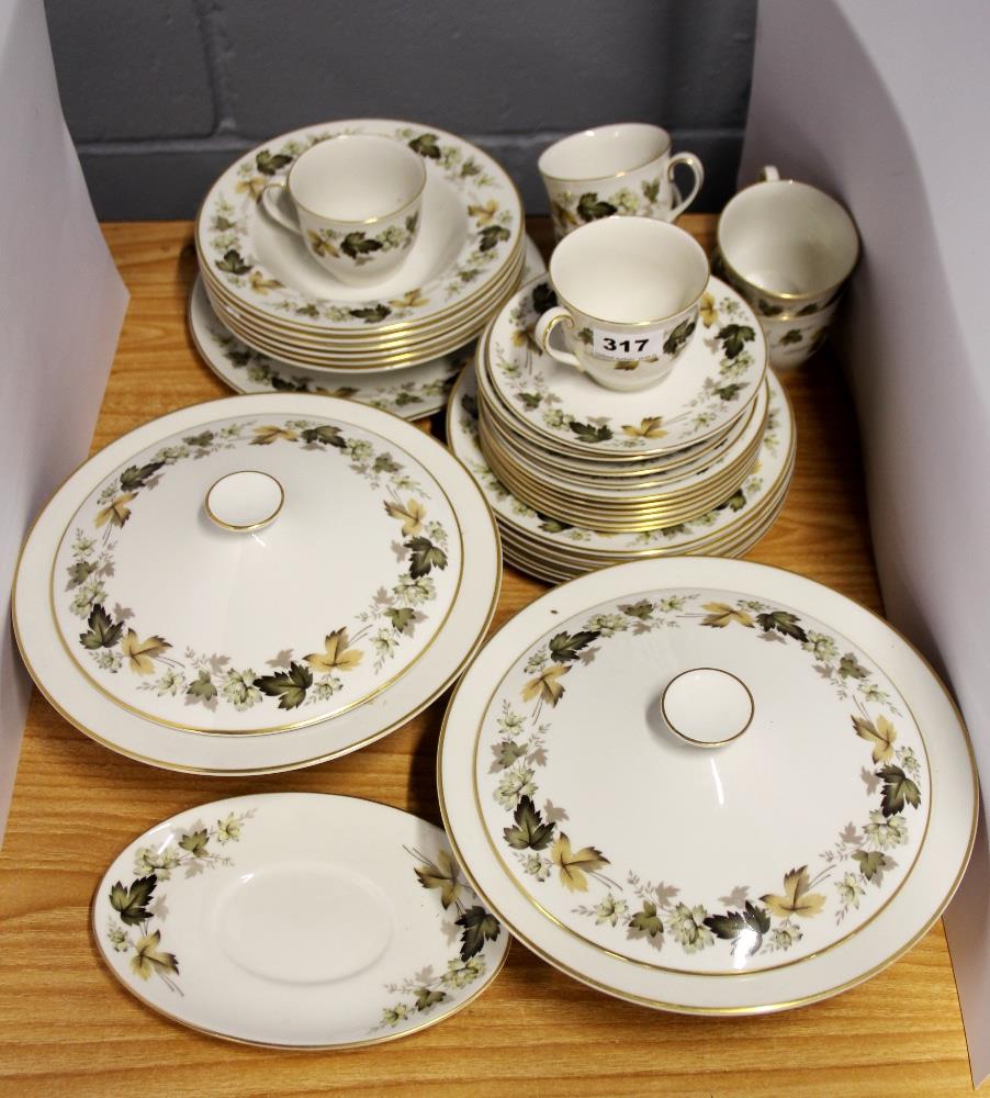 A Royal Doulton Larchmont pattern part dinner and tea set.