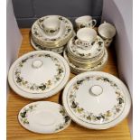 A Royal Doulton Larchmont pattern part dinner and tea set.