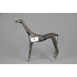 A stylised bronze figure of a Greyhound, H. 21cm.