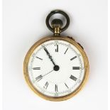 A 14ct gold outer cased pocket watch, not in working order.