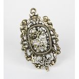 A miniature stamped 800 silver armorial photo frame, H. 5.5cm.