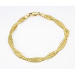 A 9ct yellow gold (stamped 375) bracelet, approx. 20cm.