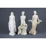 Three Royal Doulton porcelain figures from 'The Reflections' series including "Sophistication" (