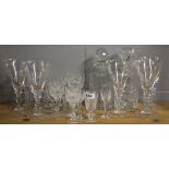Two cut glass decanters and quantity of good glassware.