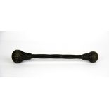 An early 19th Century baleen and bronze sailors life preserver, L. 21cm.