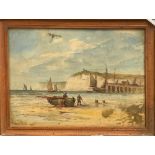 A Chas Ellis, dated 1905, framed watercolour on paper, frame size 38 x 30cm.