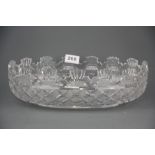 A large oval Waterford crystal fruit bowl, W. 34 x 24 x 10cm. unmarked but purchased from the