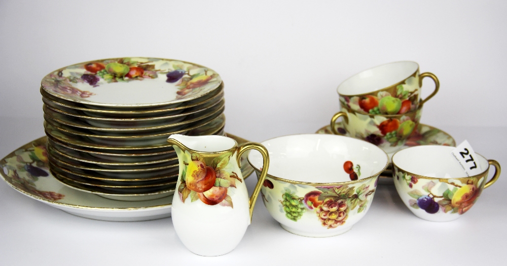 A German porcelain part tea set.