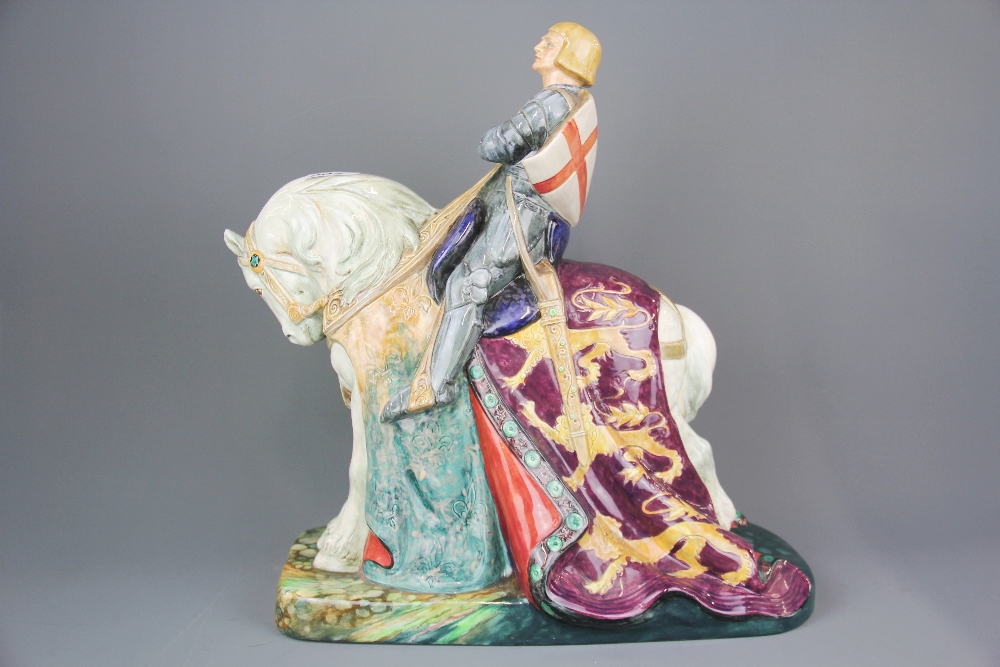 A rare large Royal Doulton figure of St George HN2067, H. 41cm. Condition: no visible damage or