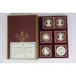 A boxed group of six 1977 The Cayman islands silver Queens Jubilee coins including $50.