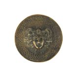 A 19th Century cast bronze plaque of Mercury, Dia. 10cm.