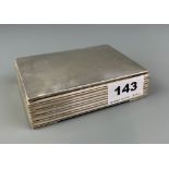 A Danish hallmarked silver cigarette box, 11 x 8 x 3cm.