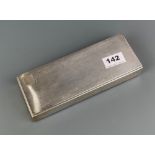 A Danish hallmarked silver cigarette box with engine turned decoration, 21 x 8 x 3cm.