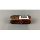 An archaic formed Chinese hardstone bead, L. 9.5cm.