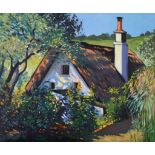 Raymond Balfe, "Cottage in Santa Lucia", unframed oil on canvas, 2021, 60 x 50cm. The first thing