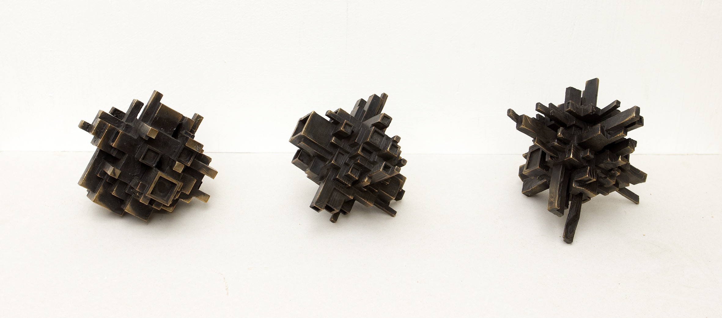 Rubin Eynon, "Mycelium nodes X, XI and XII", digitally modelled, 3D printed and cast in solid - Image 2 of 2