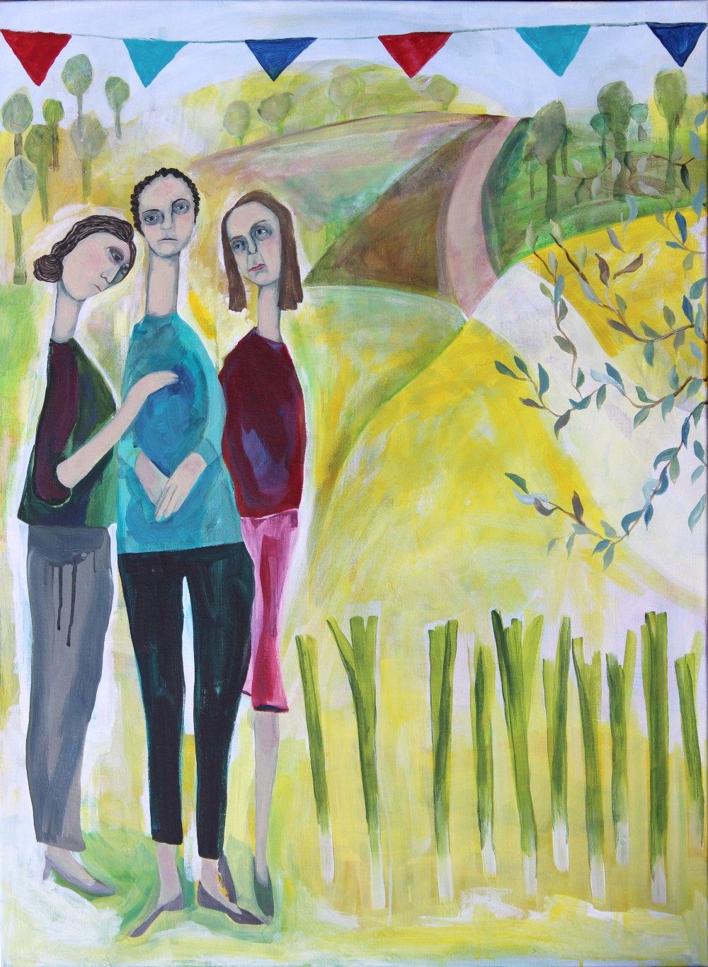 Christy Burdock, "Grow your Own", unframed acrylic on canvas, 2020, 75 x 100cm. The award winning