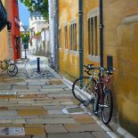 Alix Baker, "Magpie Lane, Oxford", framed acrylic on canvas, 2013, 39 x 39cm framed. An iconic