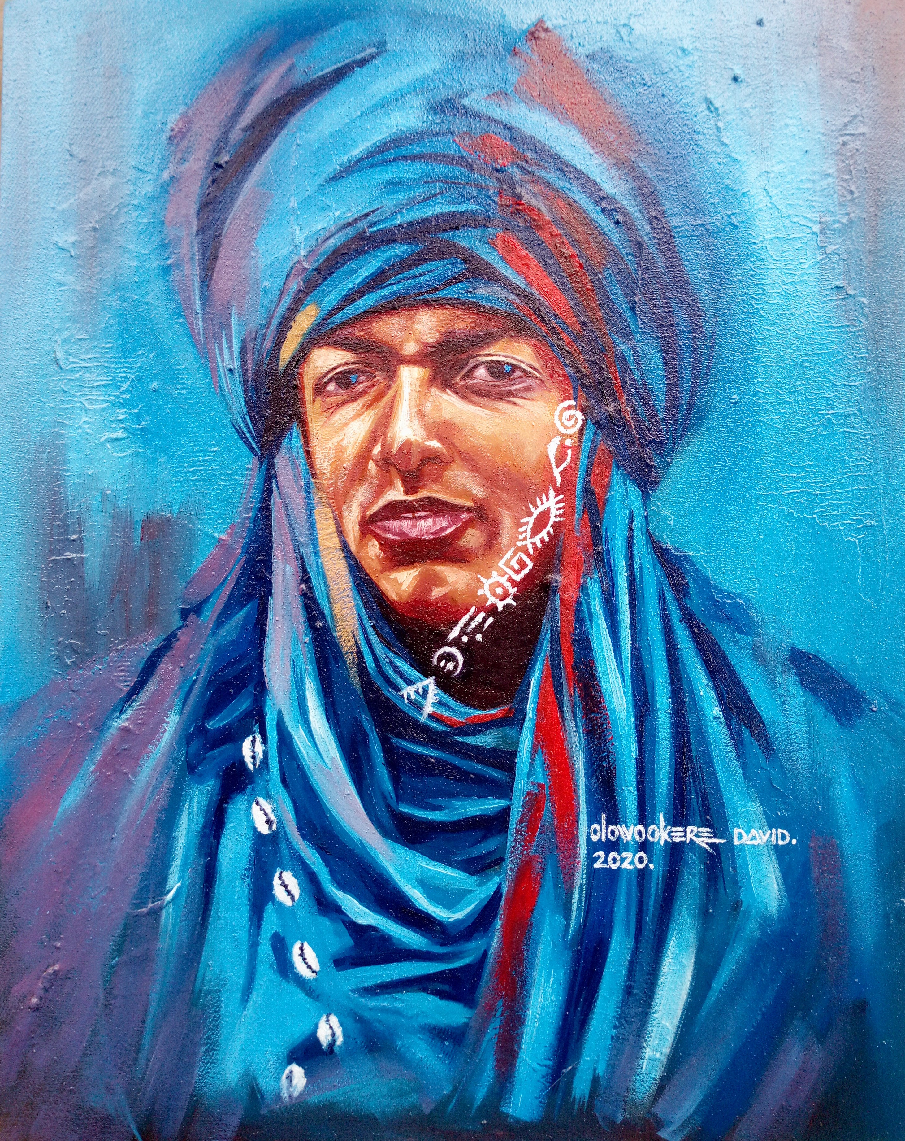 Olowookere David Ayobami, "The Tuaregs I", unframed oils on canvas, 2020, 16in x 20in each. The