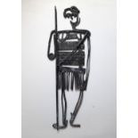 Hilary Cartmel, "Centurion", galvanised steel, 2018, 90 x 32cm. This Roman Centurion was made