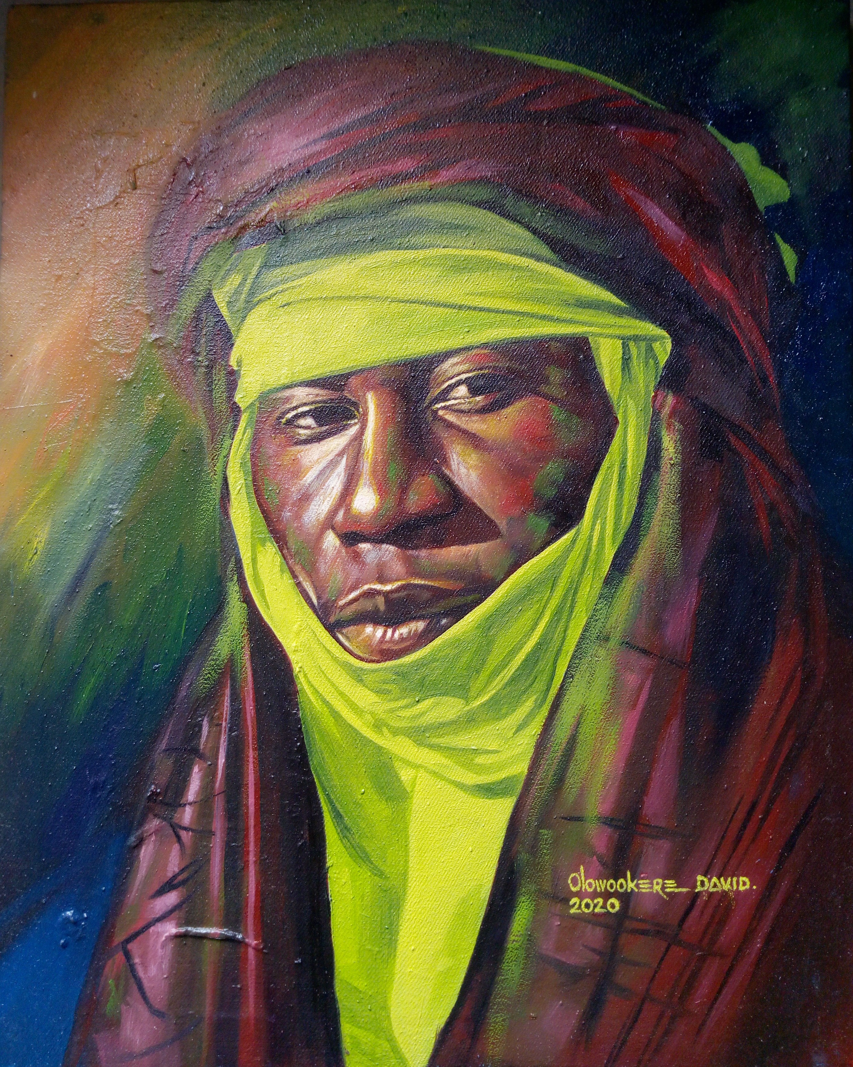Olowookere David Ayobami, "The Tuaregs III", unframed oils on canvas, 2020, 16in x 20in each. The
