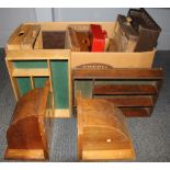 A box of mixed wooden trays etc.