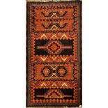 A hand woven Eastern wool rug, 94 x 145cm.